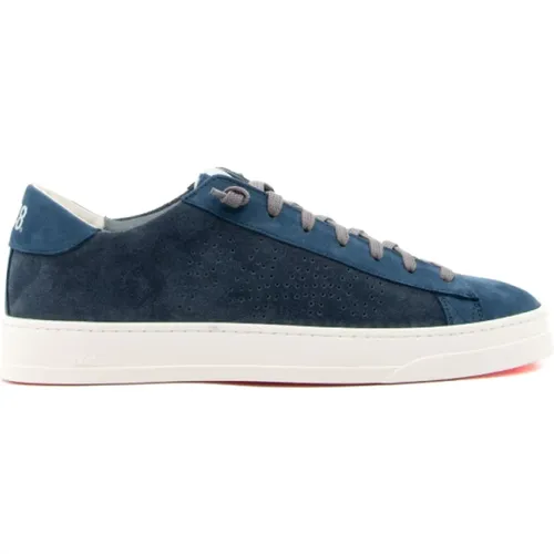 Suede Men's Sneakers Jack Model , male, Sizes: 7 UK, 9 UK, 6 UK, 8 UK - P448 - Modalova