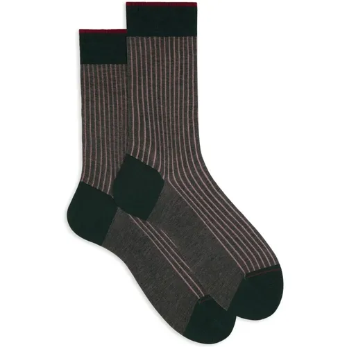 Pine Tree Plated Cotton Socks , Herren, Größe: S - Gallo - Modalova