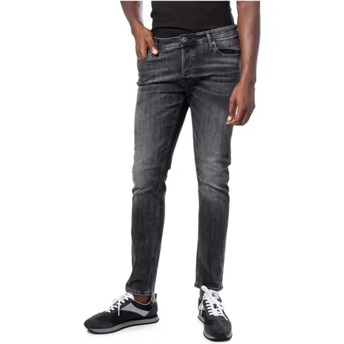 Schwarze Herrenjeans mit Reißverschluss und Knopf , Herren, Größe: W27 L32 - jack & jones - Modalova