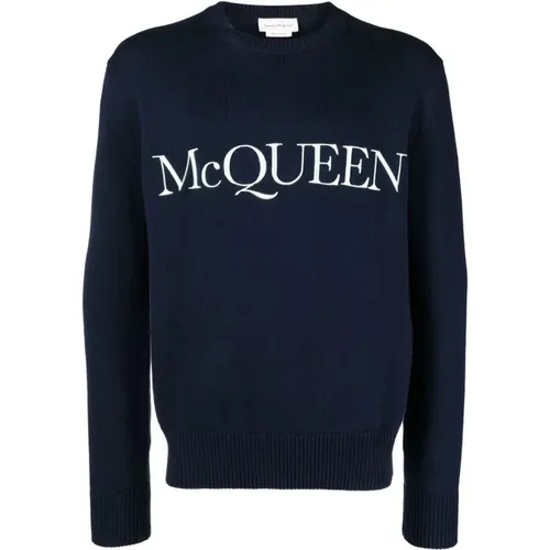 Logo Embroidered Sweater , male, Sizes: L - alexander mcqueen - Modalova