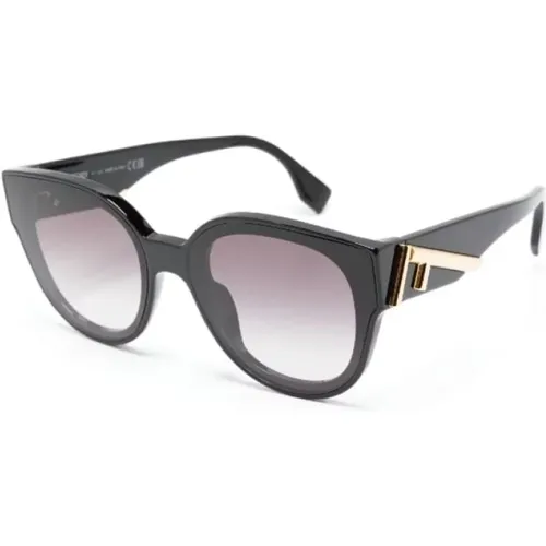 Schwarze Sonnenbrille mit Zubehör , Damen, Größe: 63 MM - Fendi - Modalova