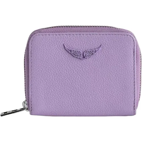 Mini Glow Leather Wallet , female, Sizes: ONE SIZE - Zadig & Voltaire - Modalova