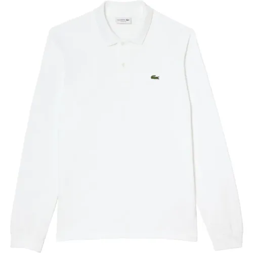 Weißes Langarm-Poloshirt , Herren, Größe: 2XL - Lacoste - Modalova