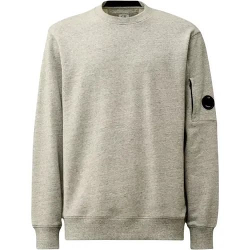 Baumwollgaze Rundhalsausschnitt Sweatshirt , Herren, Größe: XL - C.P. Company - Modalova