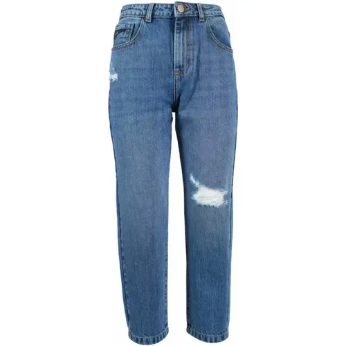 High-waisted denim jeans with zip closure , female, Sizes: W25, W26, W31, W27, W30 - YES ZEE - Modalova