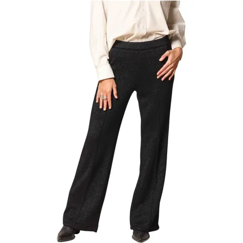 Elegante Straight Chino Hose mit Lurex , Damen, Größe: 2XS - Mason's - Modalova