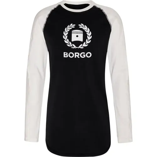 Siracusa Longlap Nero T-Shirt , male, Sizes: L, M, 2XL, S, XL - Borgo - Modalova