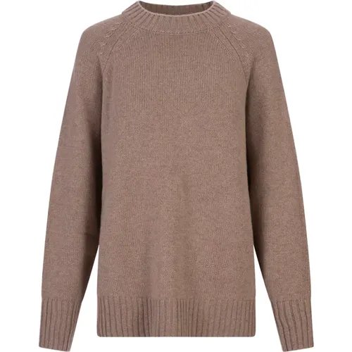 Brauner Cashmere Rundhalspullover - P.A.R.O.S.H. - Modalova