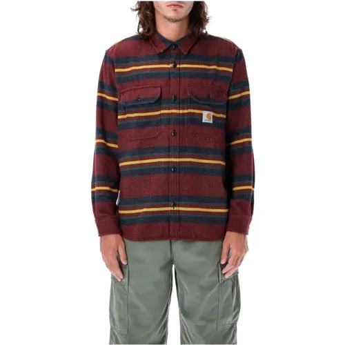 Oregon Stripe Shirt Jacket for Men , male, Sizes: S - Carhartt WIP - Modalova