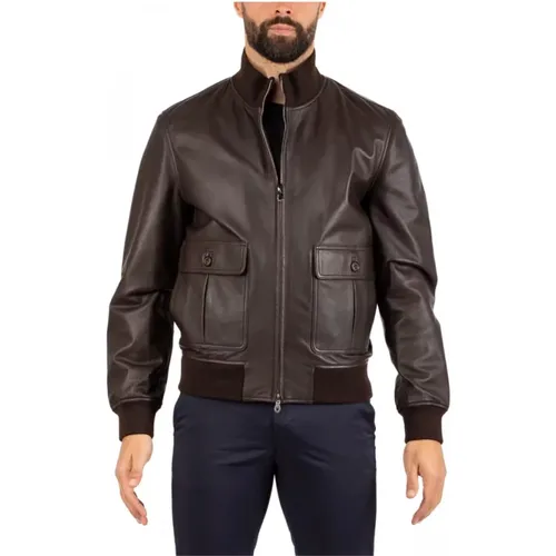 Leather Jacket , male, Sizes: 2XL, L, M, 4XL, 3XL, XL, S - Brooksfield - Modalova