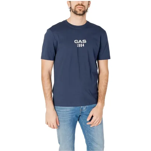 Printed Round Neck T-shirt , male, Sizes: XL, M, S, L, 2XL - GAS - Modalova