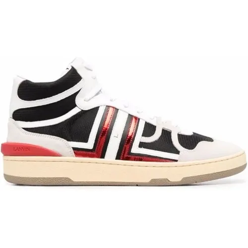 High-Top Sneakers with Suede Detail , male, Sizes: 10 UK, 5 UK, 6 UK, 7 UK, 8 UK, 9 UK - Lanvin - Modalova