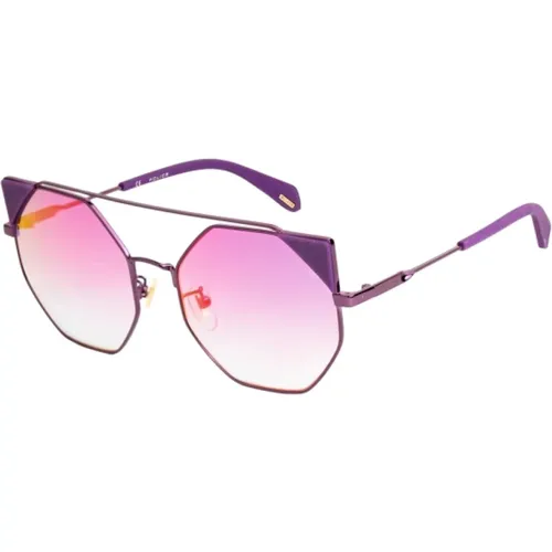 Lila Metall Sonnenbrille für Frauen - Police - Modalova