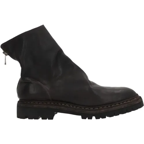 Leather Zipper Ankle Boots , male, Sizes: 11 UK, 8 1/2 UK, 7 1/2 UK, 10 UK, 7 UK, 9 1/2 UK, 8 UK - Guidi - Modalova