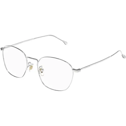 Silberne Brillengestelle , unisex, Größe: 54 MM - Gucci - Modalova