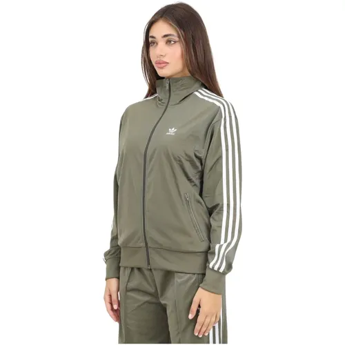 Grüner Zip-Sweater Classics Loose Firebird - adidas Originals - Modalova