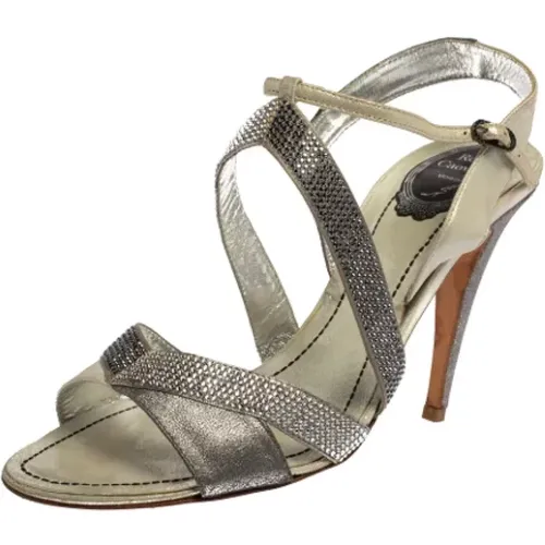 Pre-owned Leather sandals , female, Sizes: 6 1/2 UK - René Caovilla Pre-owned - Modalova