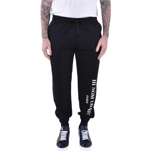 Logo Jogger Hose Schwarz Baumwolle , Herren, Größe: M - IH NOM UH NIT - Modalova