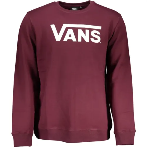 Roter Kapuzenpullover mit Print-Logo , Herren, Größe: L - Vans - Modalova