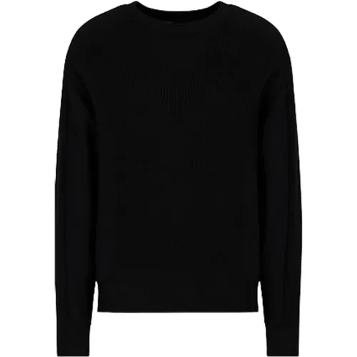 Crew Neck Wool Blend Sweater - Armani Exchange - Modalova