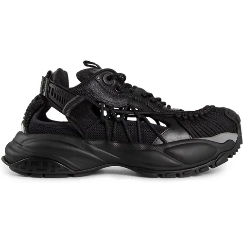 Mesh Sneaker with Rope Straps , male, Sizes: 10 UK, 9 UK, 6 UK, 7 UK, 8 UK, 11 UK - Versace - Modalova