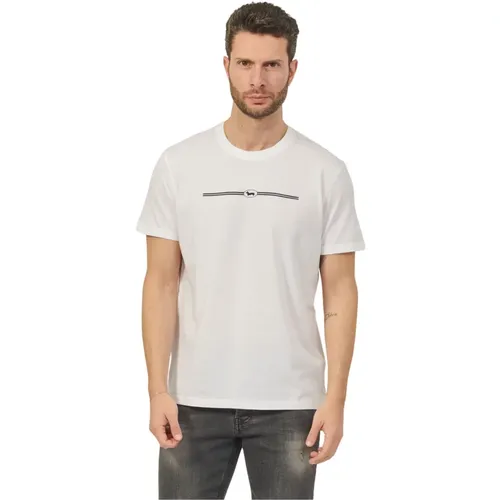 Herren 3D Logo T-Shirt Weiß , Herren, Größe: M - Harmont & Blaine - Modalova