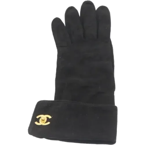 Gebrauchte schwarze Chanel-Handschuhe aus Wildleder - Chanel Vintage - Modalova
