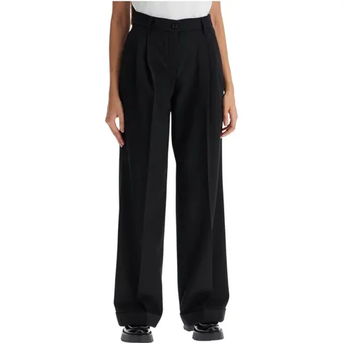 Wide-leg Palazzo Trousers in Twill , female, Sizes: XS - pinko - Modalova