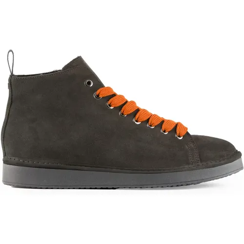 Suede Ankle Boots with Orange Laces , male, Sizes: 10 UK, 6 UK, 9 UK, 7 UK, 11 UK - Panchic - Modalova