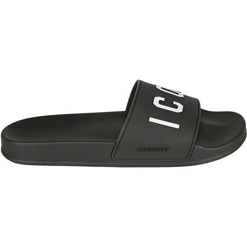 Logo Print Sandals , male, Sizes: 6 UK - Dsquared2 - Modalova