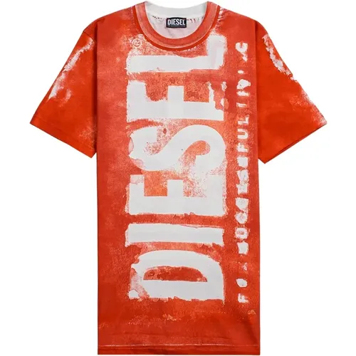 T-Shirt, Klassischer Stil , Herren, Größe: L - Diesel - Modalova