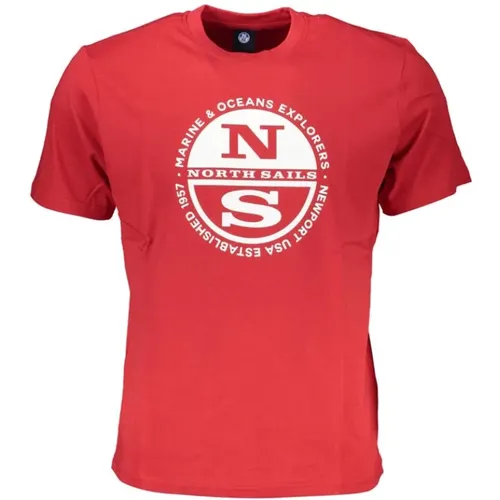 Cotton Logo Print T-Shirt , male, Sizes: M, S, XL, 3XL, 2XL, L - North Sails - Modalova