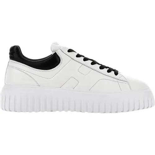 Schwarze Ledersneakers für den Alltag , Herren, Größe: 43 1/2 EU - Hogan - Modalova