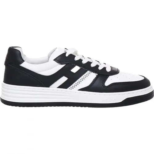 Leather Sneakers Two-tone Upper White , male, Sizes: 7 UK, 10 UK, 11 UK, 7 1/2 UK, 9 UK - Hogan - Modalova