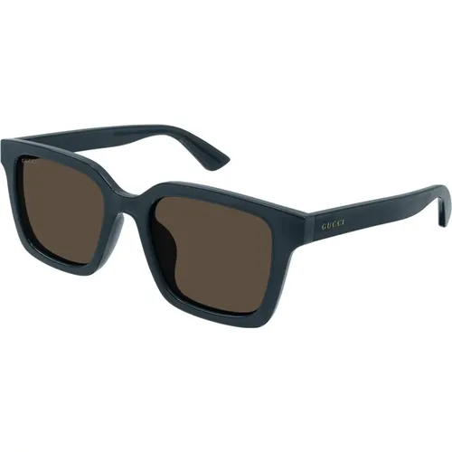 Blau/Braune Sonnenbrille Gg1582Sk , Herren, Größe: 54 MM - Gucci - Modalova