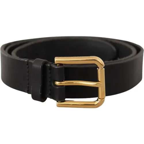 Elegant Leather Belt with Metal Buckle , female, Sizes: 95 CM - Dolce & Gabbana - Modalova