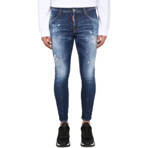 Skater Fit Jeans with Button Closure , male, Sizes: XL - Dsquared2 - Modalova