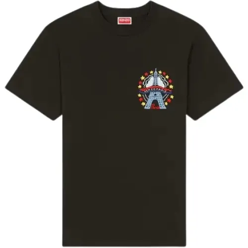 Eiffelturm Besticktes Slim Fit T-shirt,T-Shirts - Kenzo - Modalova