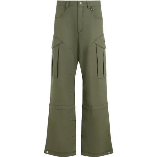 Trendy Cotton Trousers Aw24 , male, Sizes: L, M - Off White - Modalova