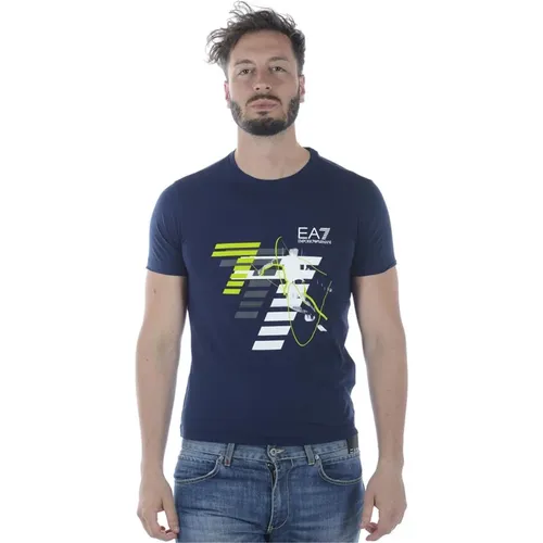 Sweatshirt T-Shirt Kombination , Herren, Größe: L - Emporio Armani EA7 - Modalova