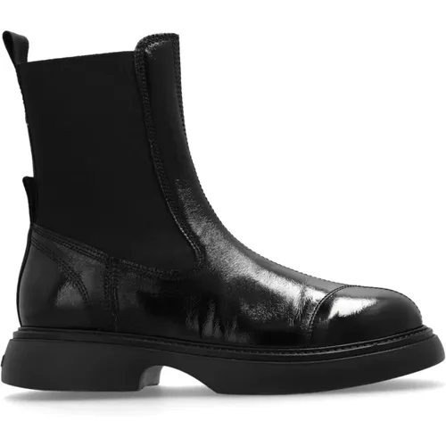 Ankle boots with logo , female, Sizes: 7 UK, 5 UK, 6 UK, 8 UK, 3 UK, 4 UK - Ganni - Modalova