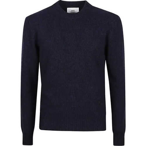 Wool Sweater with Logo , male, Sizes: L, M - Ami Paris - Modalova