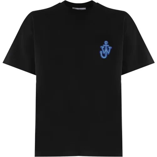 Logo T-shirt with Crewneck , male, Sizes: XS, 2XL, L, S, XL, M - JW Anderson - Modalova