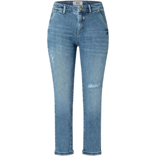 Slim-fit Cropped Jeans mit Coolen Details , Damen, Größe: S - MAC - Modalova