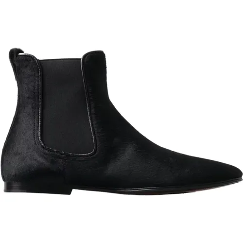 Italian Leather Chelsea Boots , male, Sizes: 8 UK - Dolce & Gabbana - Modalova