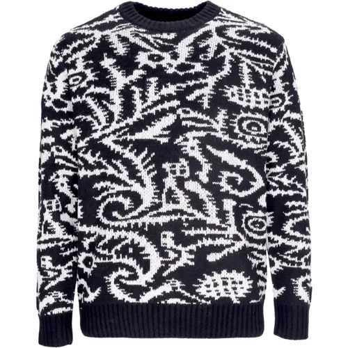 Schwarz Multi Crew Sweater All Over Stickerei - Obey - Modalova