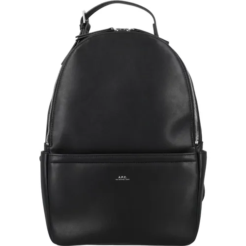 Leather Backpack Nino , male, Sizes: ONE SIZE - A.p.c. - Modalova