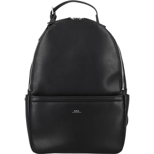 Schwarzer Leder Rucksack Nino - A.P.C. - Modalova