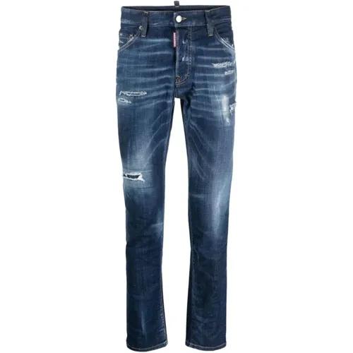 Slim Fit Jeans with Logo Patch , male, Sizes: 2XL, M, S, XL - Dsquared2 - Modalova