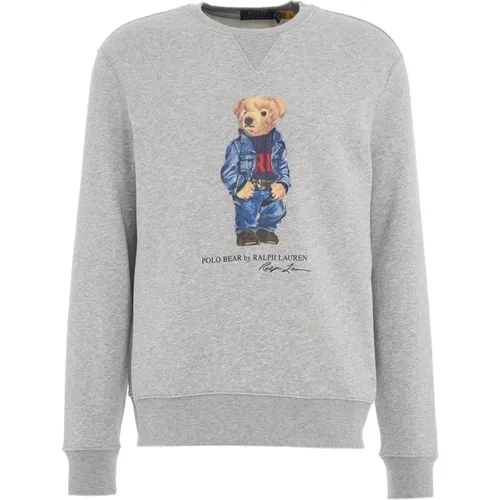 Pullover mit Teddydruck , Herren, Größe: L - Polo Ralph Lauren - Modalova